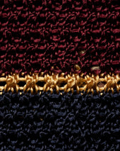 Burgundy Striped Knit Silk Tie