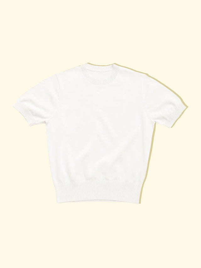 Knitted T-Shirt - White — The Anthology