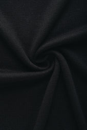 Bamboo Cashmere Knitted Short Sleeve Polo Black