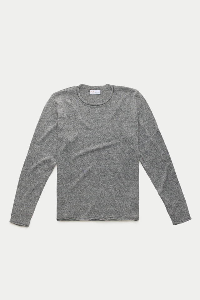 Long Sleeve Knitted Linen Cotton Roll Neck Zebra