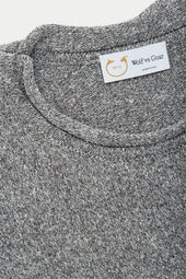 Long Sleeve Knitted Linen Cotton Roll Neck Zebra