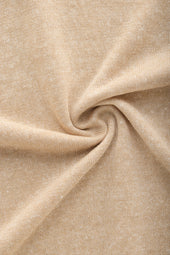 Short Sleeve Knitted Linen Cotton Roll Neck Grano