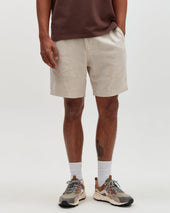 Kurt Beige Washed Linen Shorts