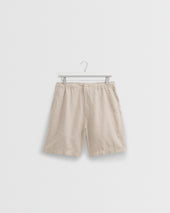 Kurt - Beige Washed Linen Shorts