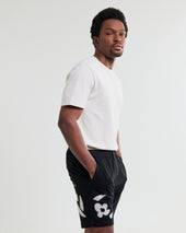 Kurt And Beige Abstract Applique Shorts