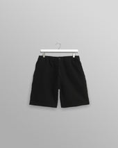 Kurt - Black Honeycomb Cotton Shorts