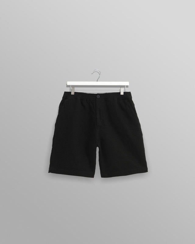 Kurt - Black Honeycomb Cotton Shorts