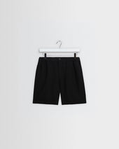 Kurt - Black Washed Linen Shorts
