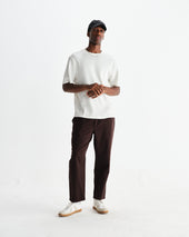 Kurt Dark Brown Organic Cotton Trousers