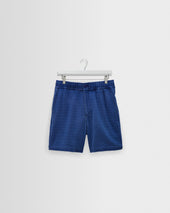 Kurt - Indigo Dobby Textured Organic Cotton Shorts