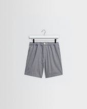 Kurt - Light Blue Herringbone Cotton Shorts
