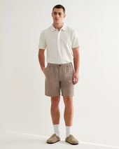 Kurt Natural Chalk Stripe Shorts