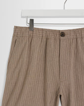 Kurt Natural Chalk Stripe Shorts