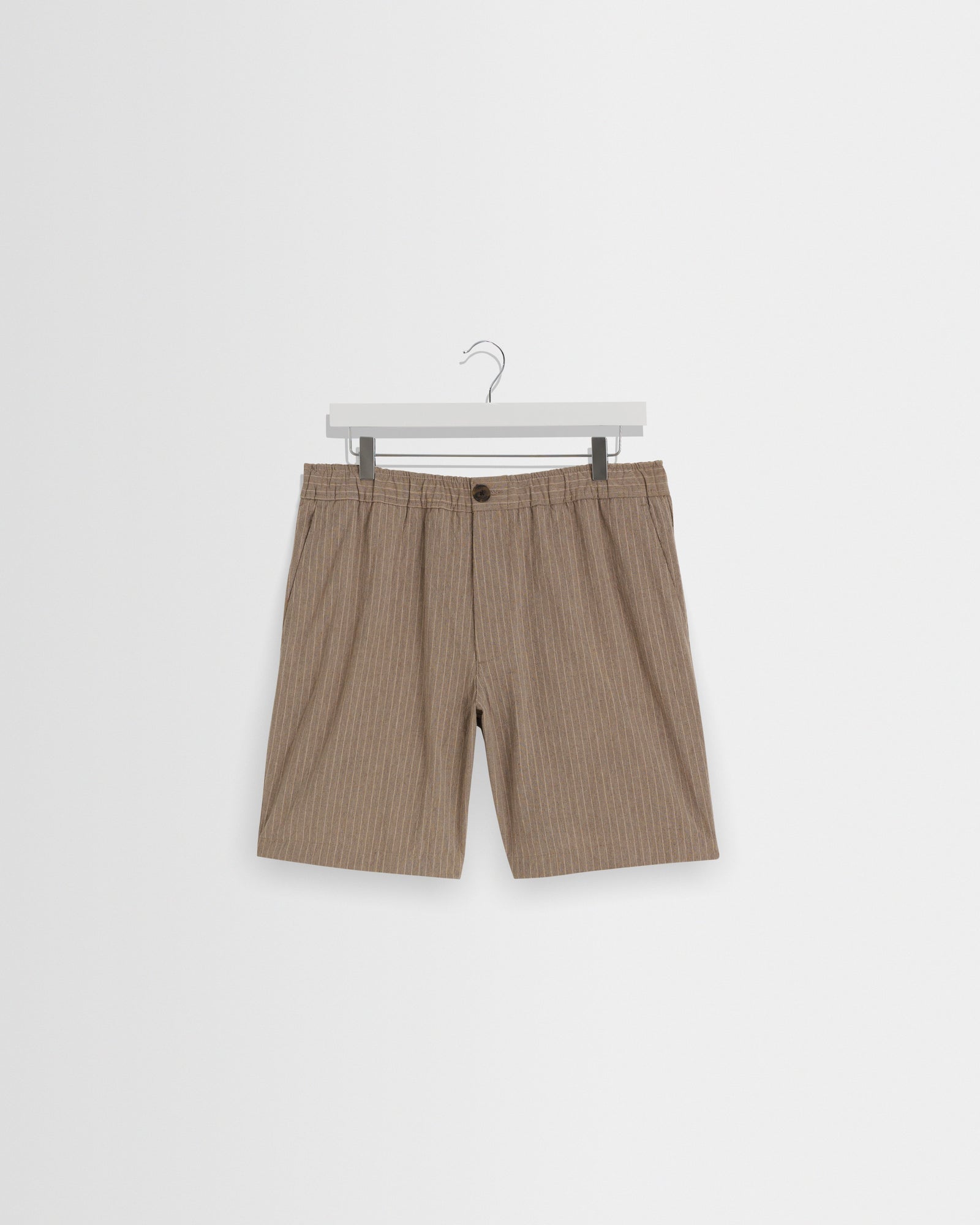 Kurt Natural Chalk Stripe Shorts