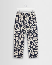 Kurt - Navy And Ecru Spin Jacquard Trousers