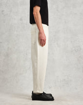 Kurt Off White Organic Cotton Trousers