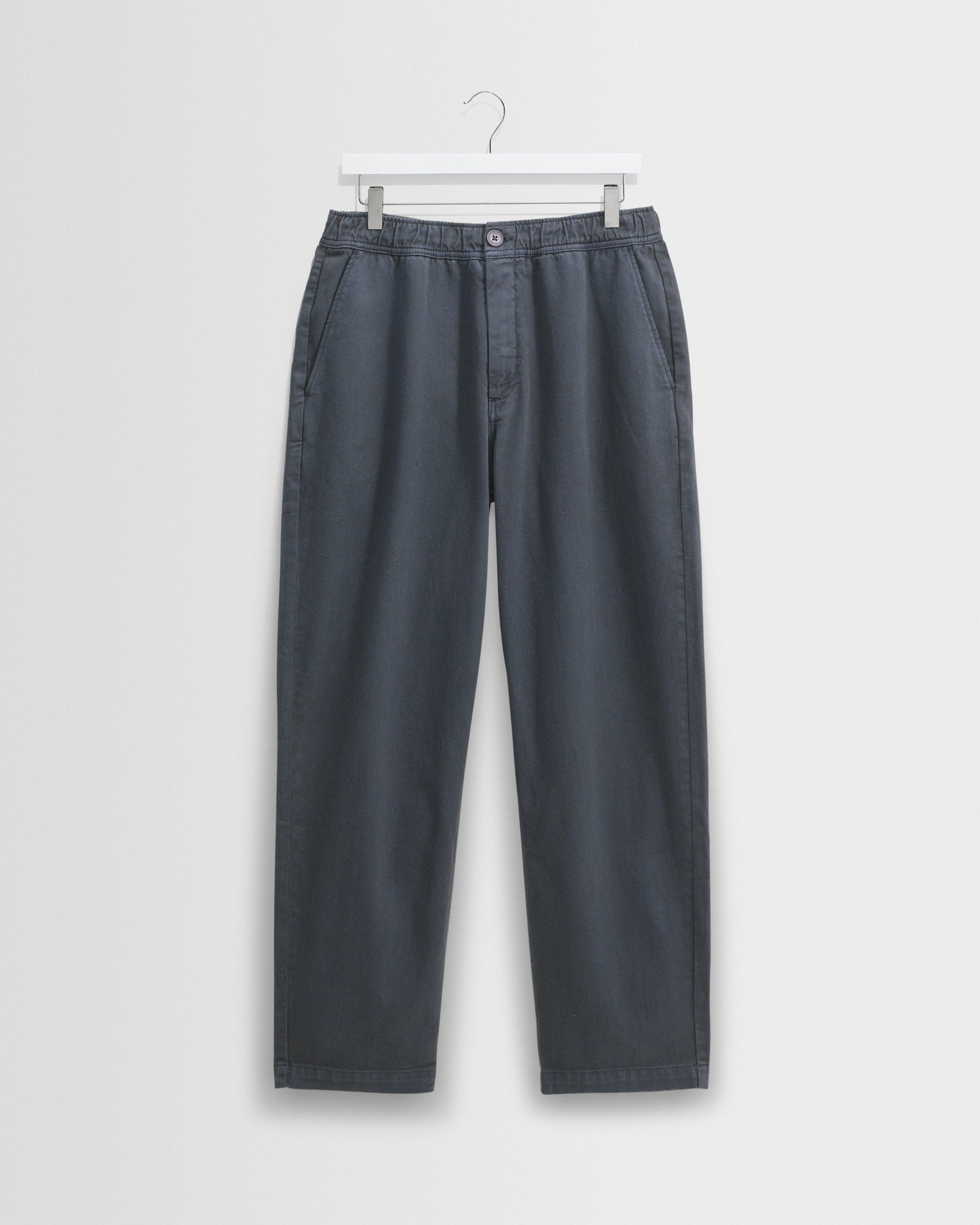 Kurt Petrol Blue Organic Cotton Trousers