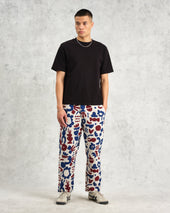 Kurt Red And Blue Spin Jacquard Trousers