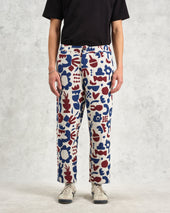 Kurt Red And Blue Spin Jacquard Trousers