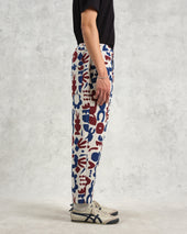 Kurt Red And Blue Spin Jacquard Trousers