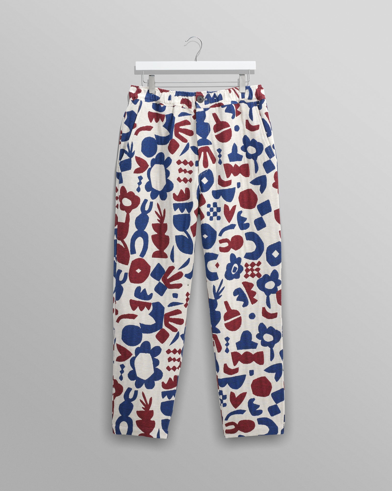 Kurt Red And Blue Spin Jacquard Trousers