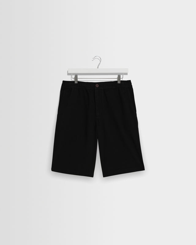 Kyle - Black Organic Cotton Twill Shorts