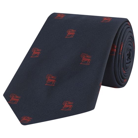 Middle Temple Crest Navy Red Silk Tie