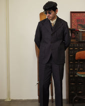 Twist Twill Peaked Lapel Suit Jacket