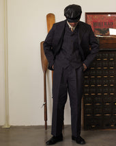 Twist Twill Peaked Lapel Suit Jacket