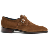Landsdowne Single Buckle Monk Shoe in Rustique Suede
