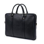 Laptop Bag in Black Grain Leather