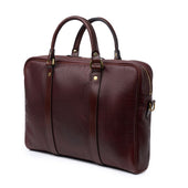 Laptop Bag in Burgundy Grain Leather