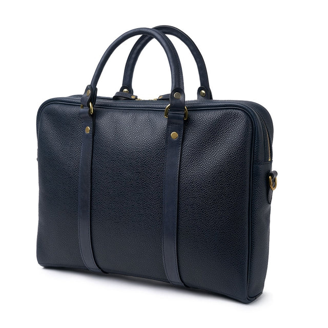 Laptop Bag in Navy Grain Leather