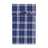 Large Check Cotton Gown With Piping