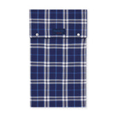 Large Check Cotton Nightshirt With Navy Piping
