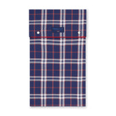 Large Red Blue Check Pyjamas With Red Piping