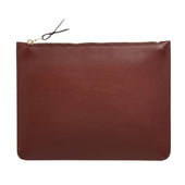 Large Leather Zipper Pouch