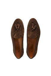 Lawrence Dark Brown Suede Tassel Loafers