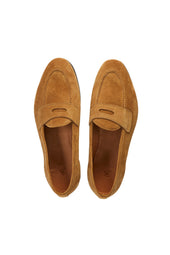 Lawrence Light Brown Suede Penny Loafers