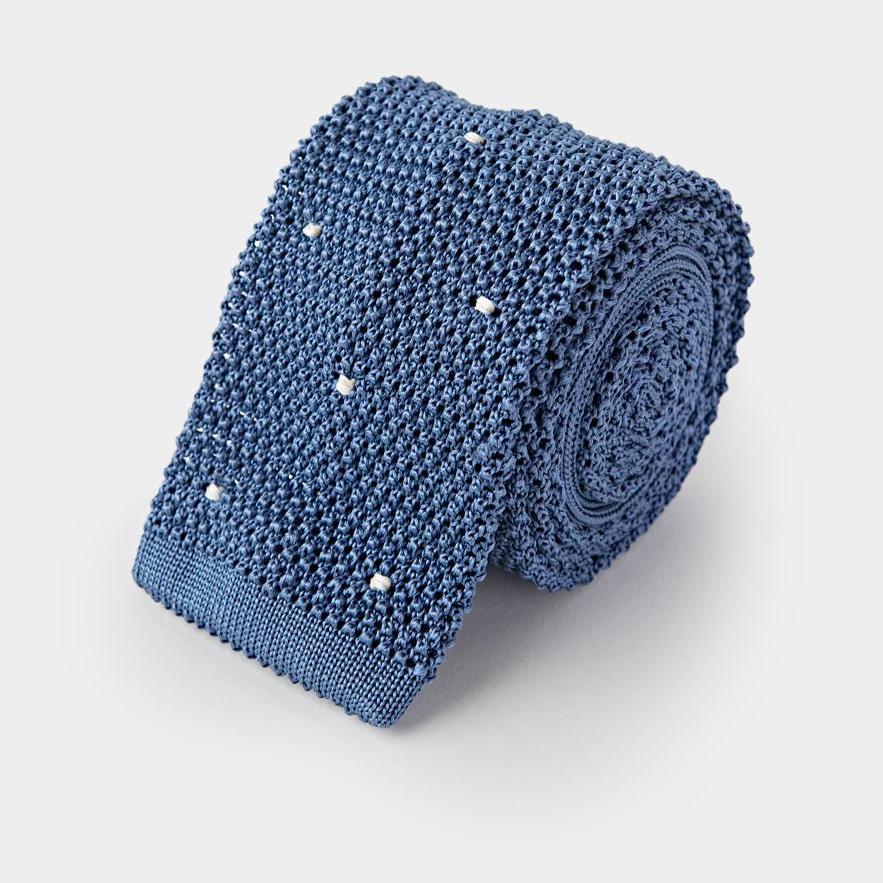 Lazurite Spot Knitted Silk Tie