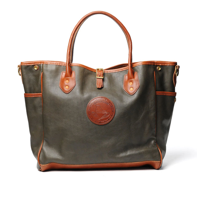 Leather Tote - I Olive x Brown — YUKETEN