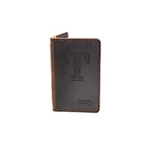 Leather Business Card Holder Texas Rangers