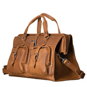Deep Pocket Leather Duffle Bag