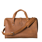 Deep Pocket Leather Duffle Bag