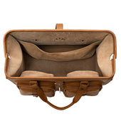 Deep Pocket Leather Duffle Bag