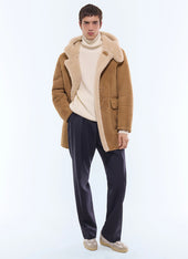 Long shearling coat