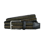 Leather Stretch Belt Re Circle Bicolor