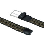 Leather Stretch Belt Re Circle Bicolor
