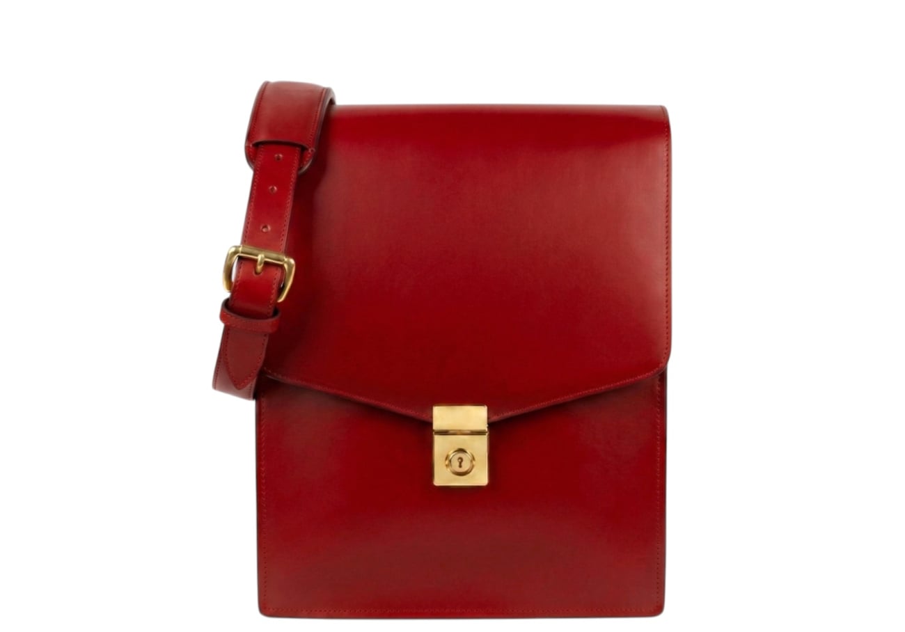 Executive Lock Satchel Red