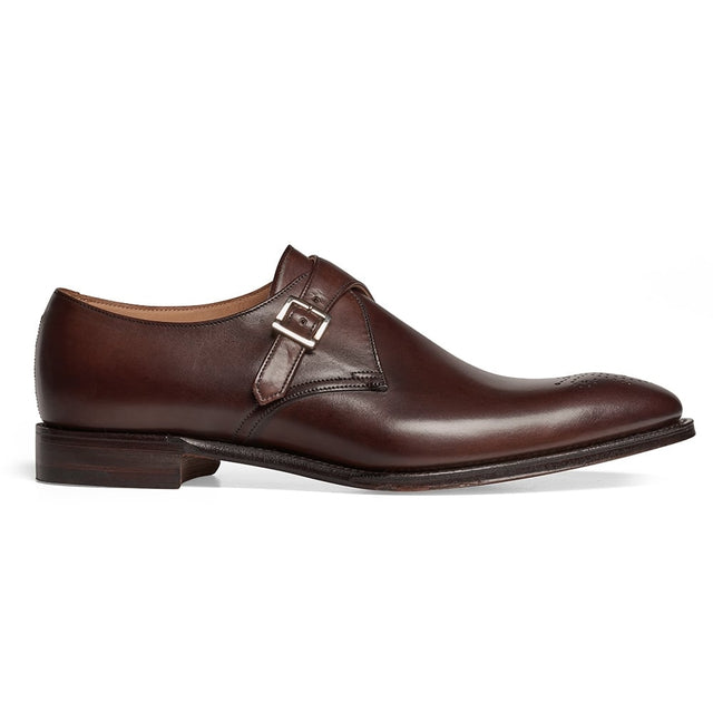 Leeds Buckle Monk Shoe in Mocha Calf Leather